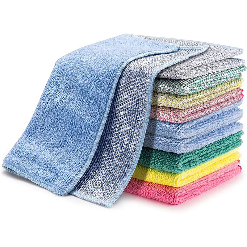 Esun Multifunctional Non Scratch Wire Microfiber Cleaning Cloth for Washing Dishes