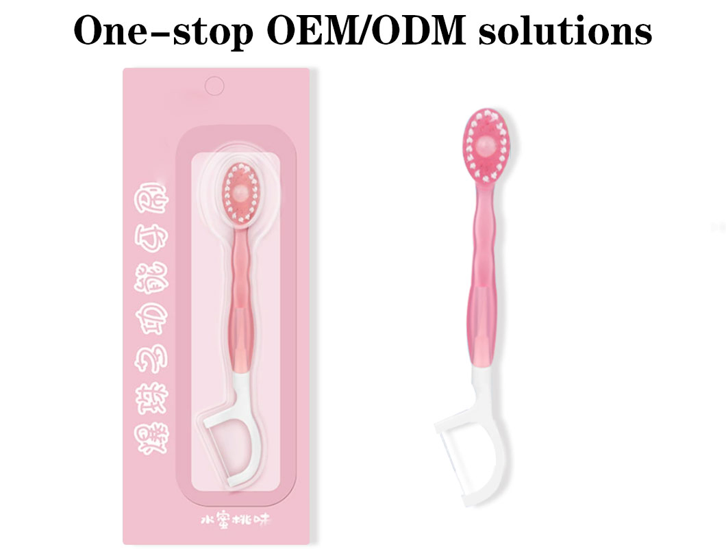 Portable 5 in 1 Disposable Toothbrush with Bursting Bead One Brush Technology Medium Bristle Convenient Dental Care Tool