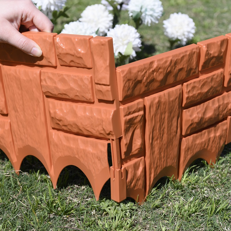 8 PCS Garden PP Fence Adjustable Lawn Edging DIY Yard Fencing