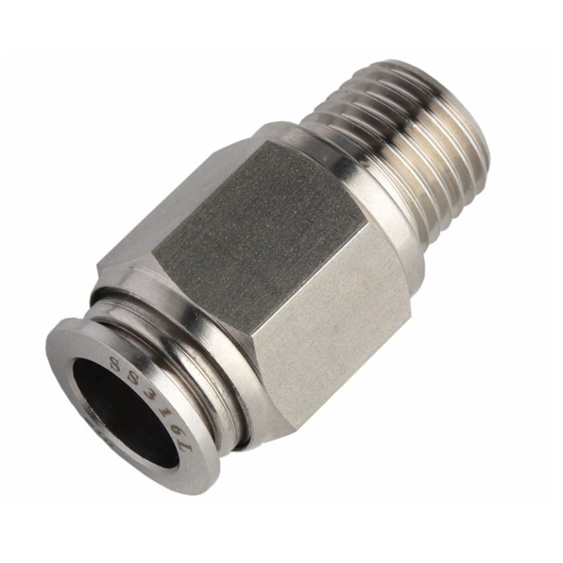 Pneumatic Male Straight Sspc4-01 Stainless Steel 316L AISI Inox Fittings