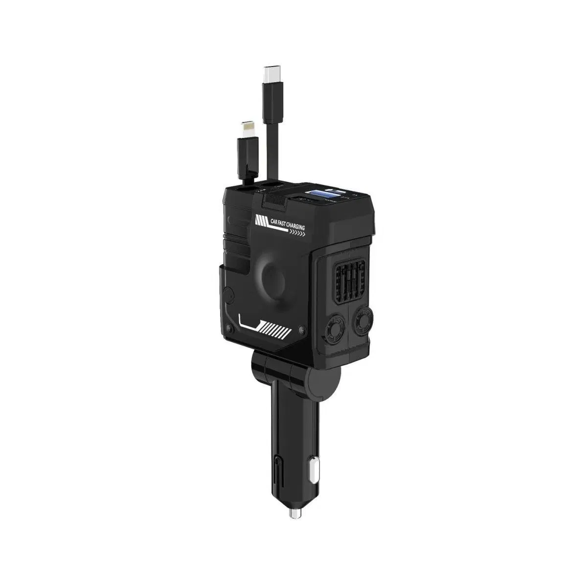 Автомобильный адаптер на 4 USB порта с защитой