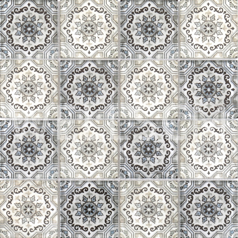 Стеклянная мозаика квадратная для стен и пола