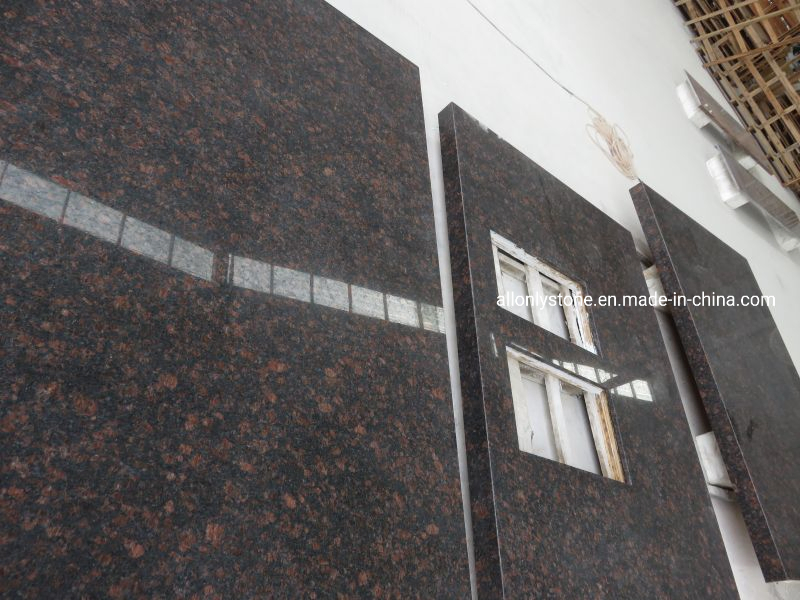 Precut Natural Stone Tan Brown Granite Countertop for Kitchen and Bathroom with Sink and Cabinet
