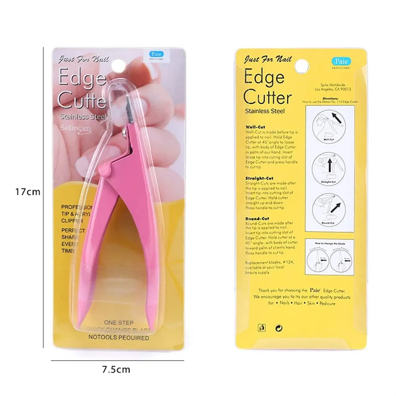 Professional Nail Art Clipper Special Type U Word False Tips Edge Cutters Manicure Colorful Stainless Steel Nail Art Tools
