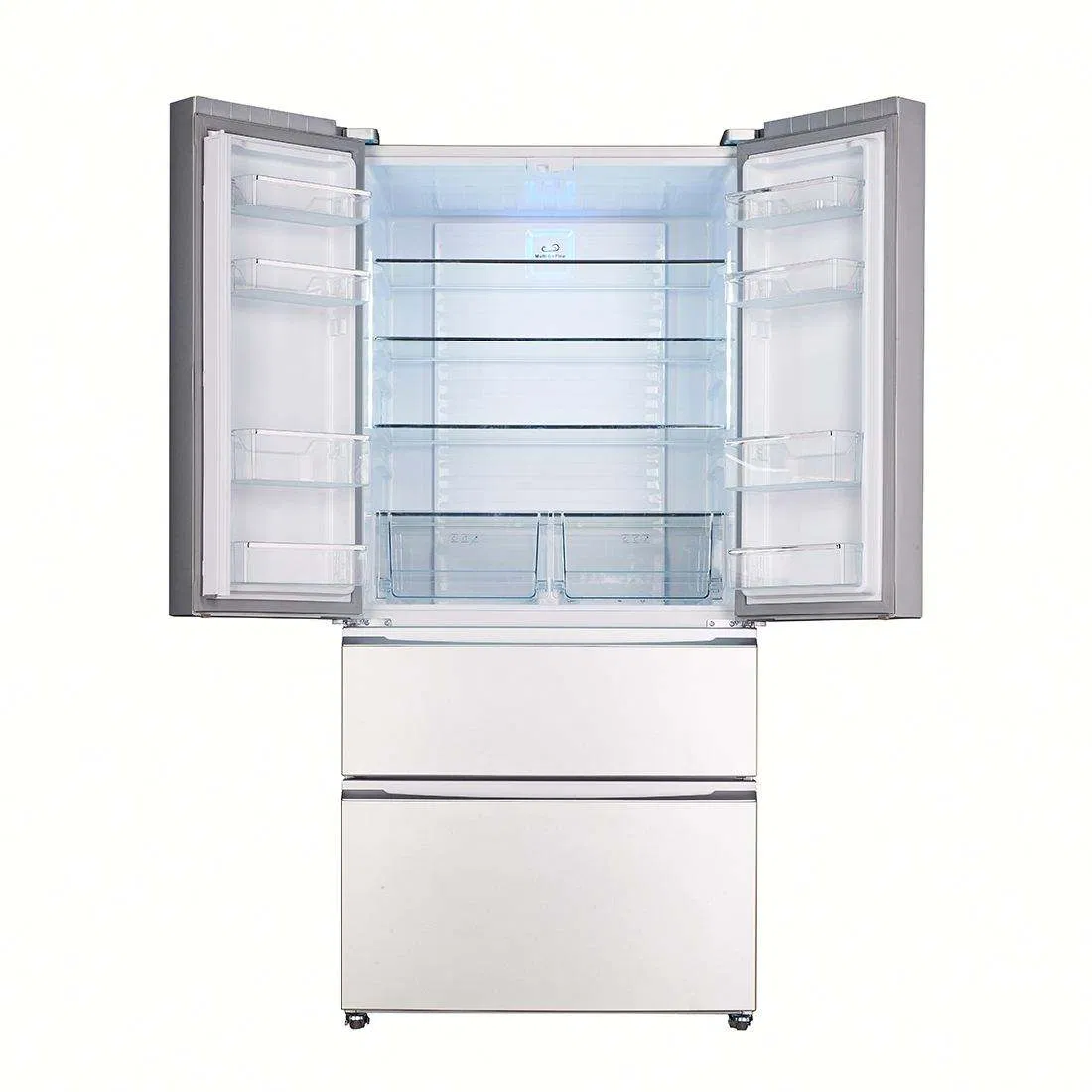 558L Competitive Price Home Appliance R600A R134A Gas Frost Free French Door Refrigerator and Freezer