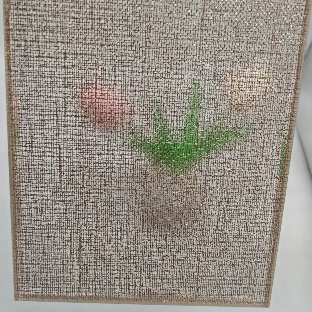 Premium Acid Washning of Surface Mesh Laminated Glass for Wall Decorations