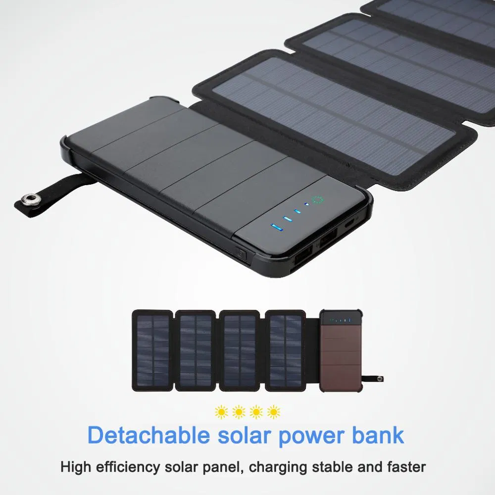 Solar USB Charger Bag Foldable Mobile Phone Battery Pack Power Bank Factory Original