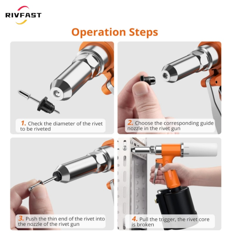 Пневматическая заклепочная машина 3.2-4.8мм для стальных заклепок