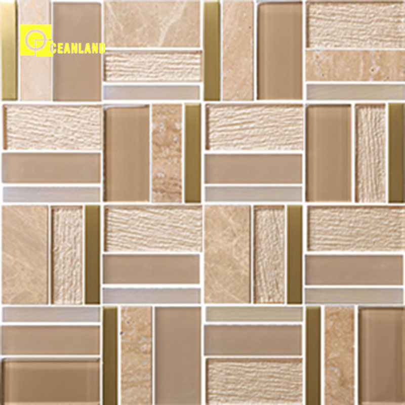 China Elegant Crystal Glass Mosaic Tiles in Factory