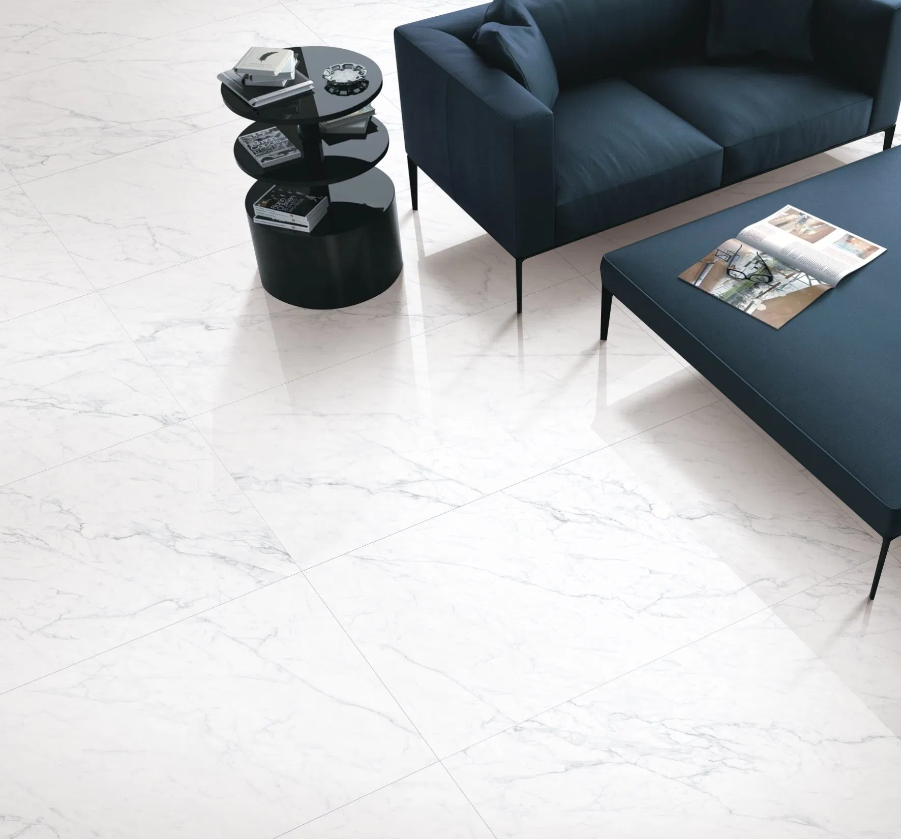 600X600mmhigh Quality Wall and Floor for Indoor Stairs Marble Gray Wall and Floor Tiles