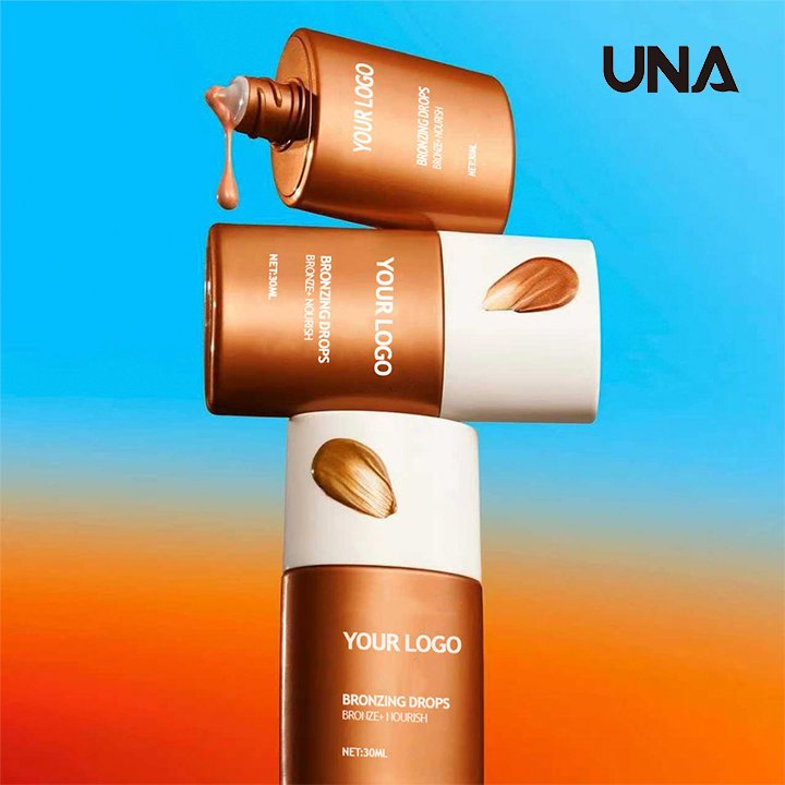 OEM Cosmetic Cream Bronzing Drops Highlighter Makeup for Skin Glow Custom Logo Vegan Face and Body Shimmer