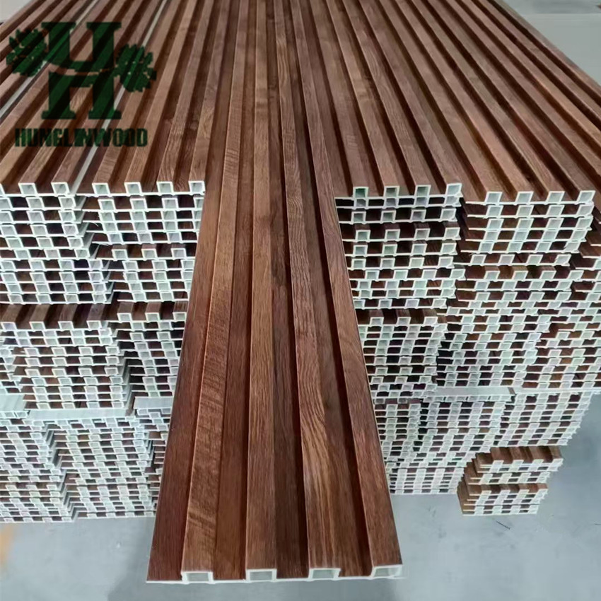 WPC 3D Fluted Wall Panel Inteiror Wooden PVC Panel