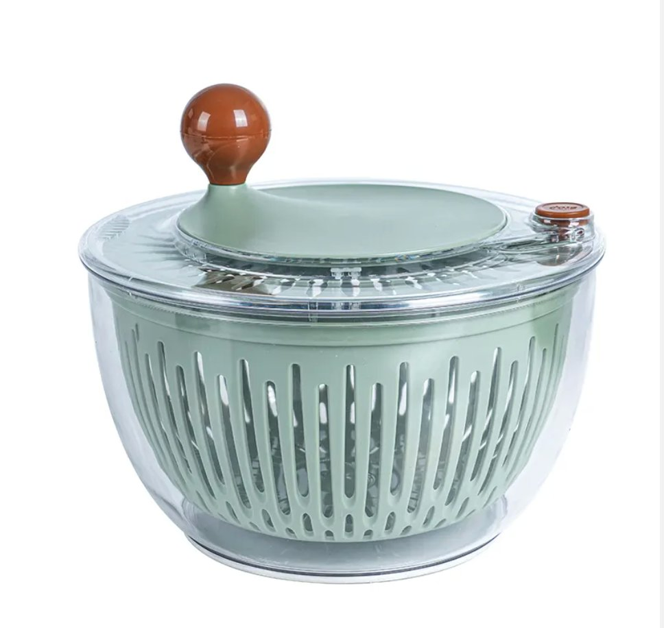 Salad Mixer, Salad Spinner, Plastic Manual Fruit and Vegetable Large Salad Spinner, Quick and Easy Multi-Use Spinner and Dryer with Storage Container
