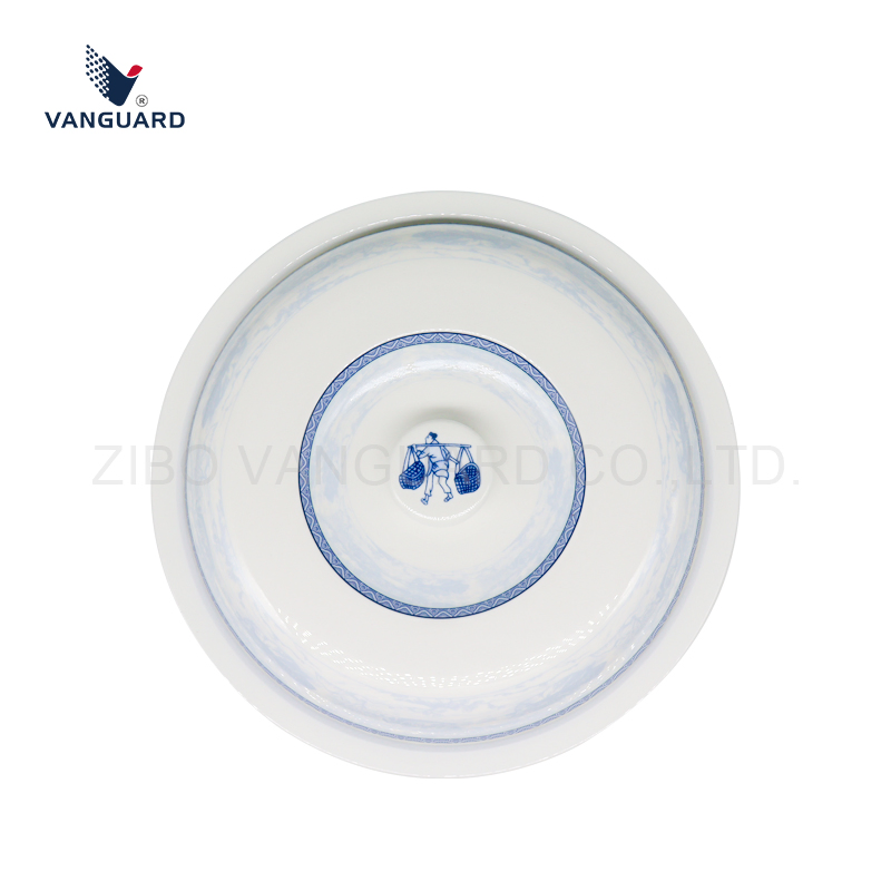 High Quality Large Custom Ceramic Porcelain Soup Bowl with Design