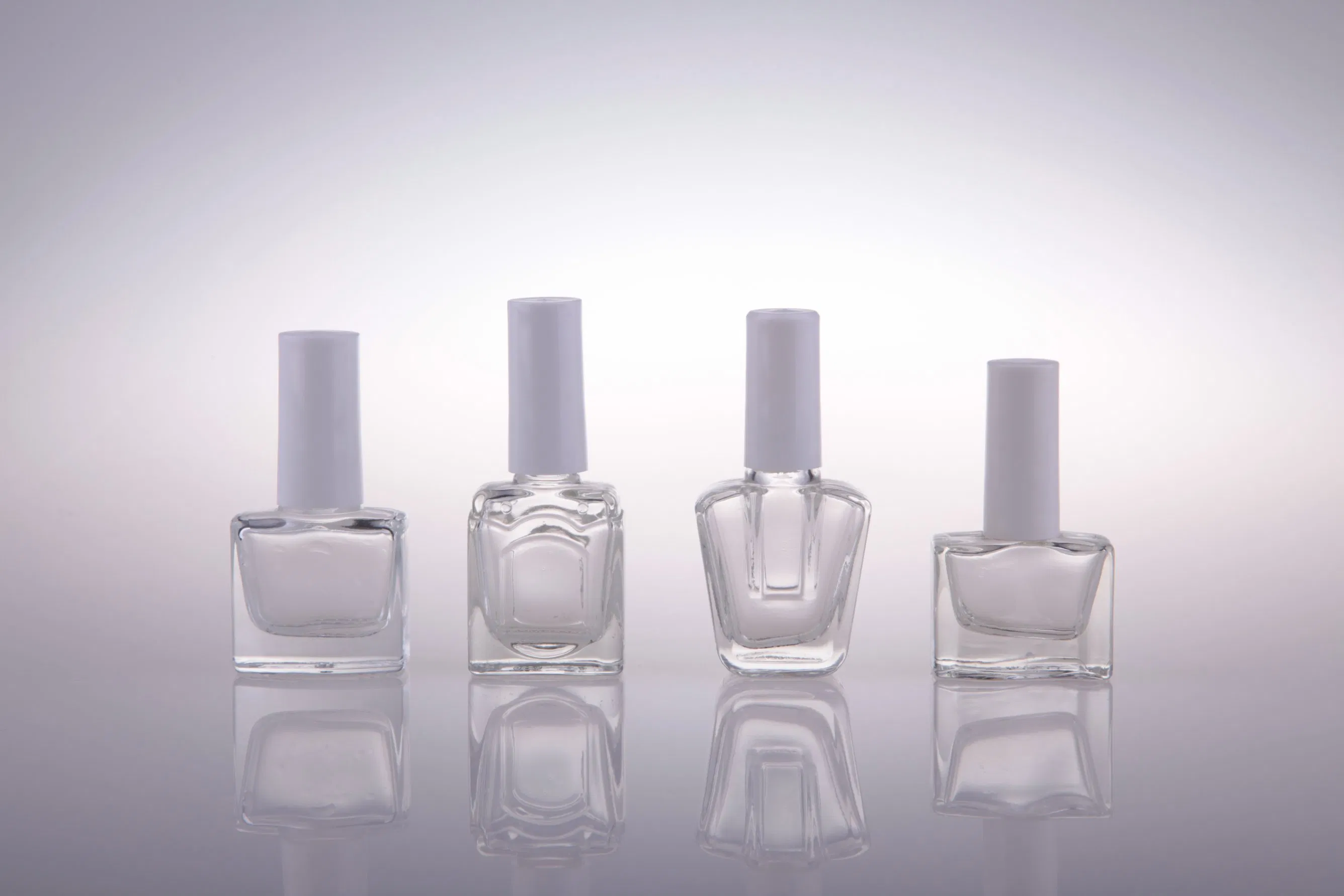 5ml 8ml 10ml 15ml Round Square Clear Nail Polish Bottle