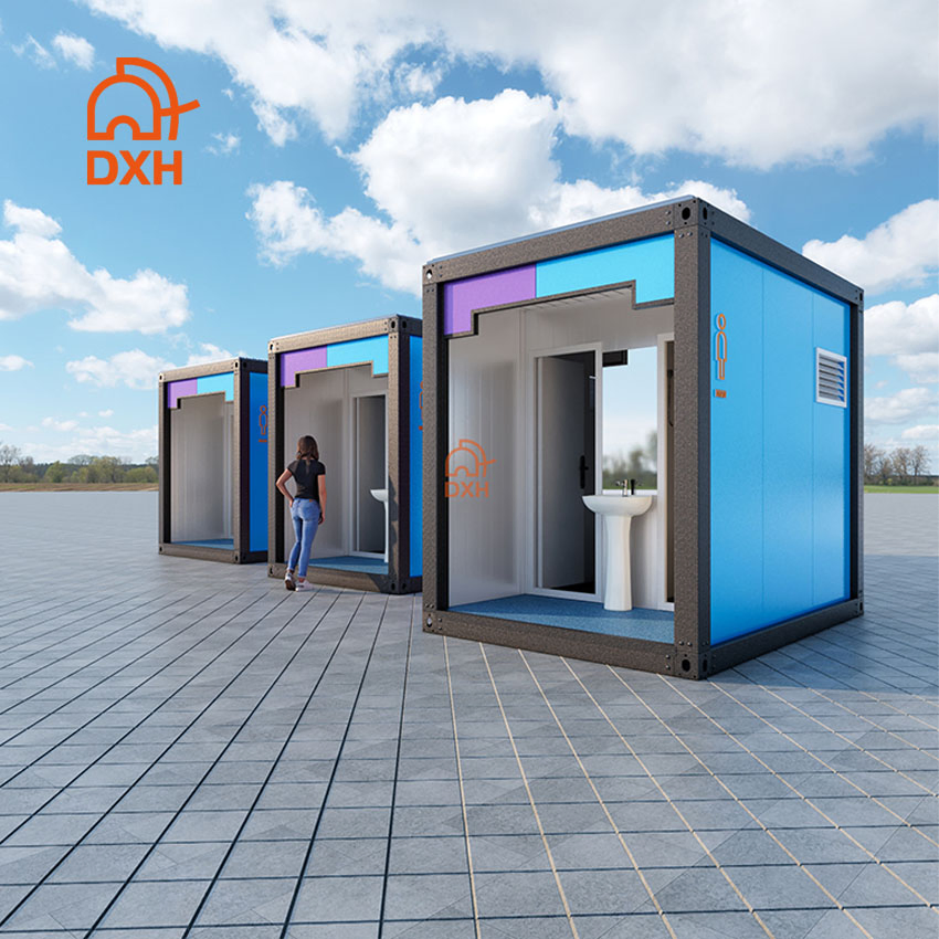 Existing Buildings Construction Public 10FT Portable Factory Prefabricated Flat Pack Container Toilet