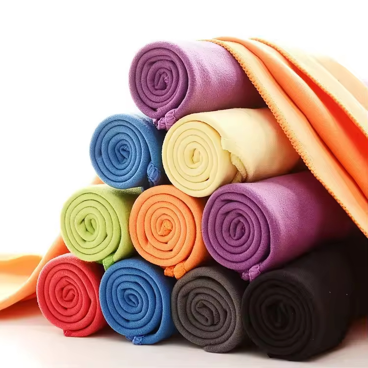 Microfiber Quick-Drying Bath Sports Gym Towel Absorbent Beach Towel with Customizable Logo Embossed Jacquard Woven Technique