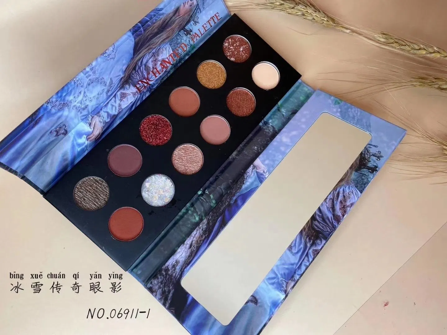 Kj301 Private Label 12colors Matte Eye Shadow Palette Make up Glitter Highlight Shimmer Long Lasting Blush Makeup Pigment Eye Shadow Have Stock