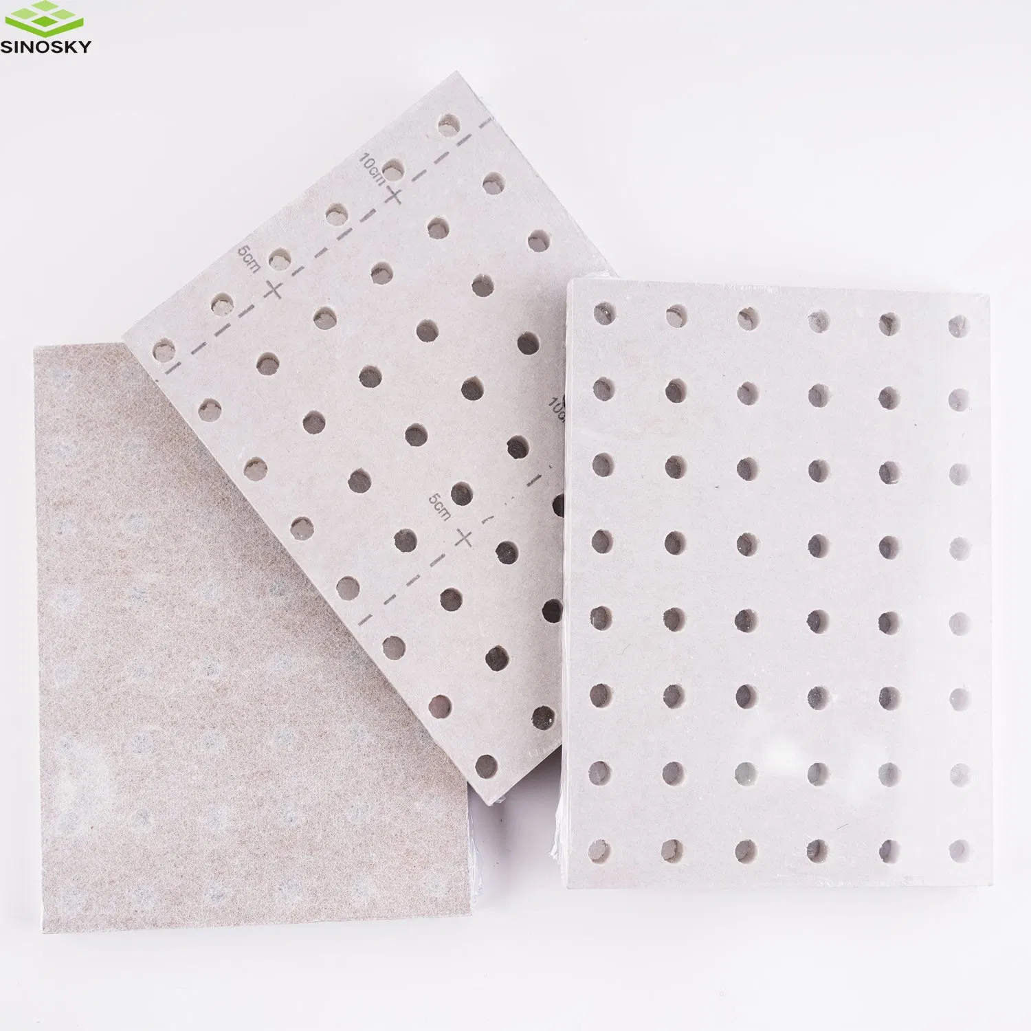 595X595 Gypsum Perforated Acoustic Panels for Wall and Ceiling