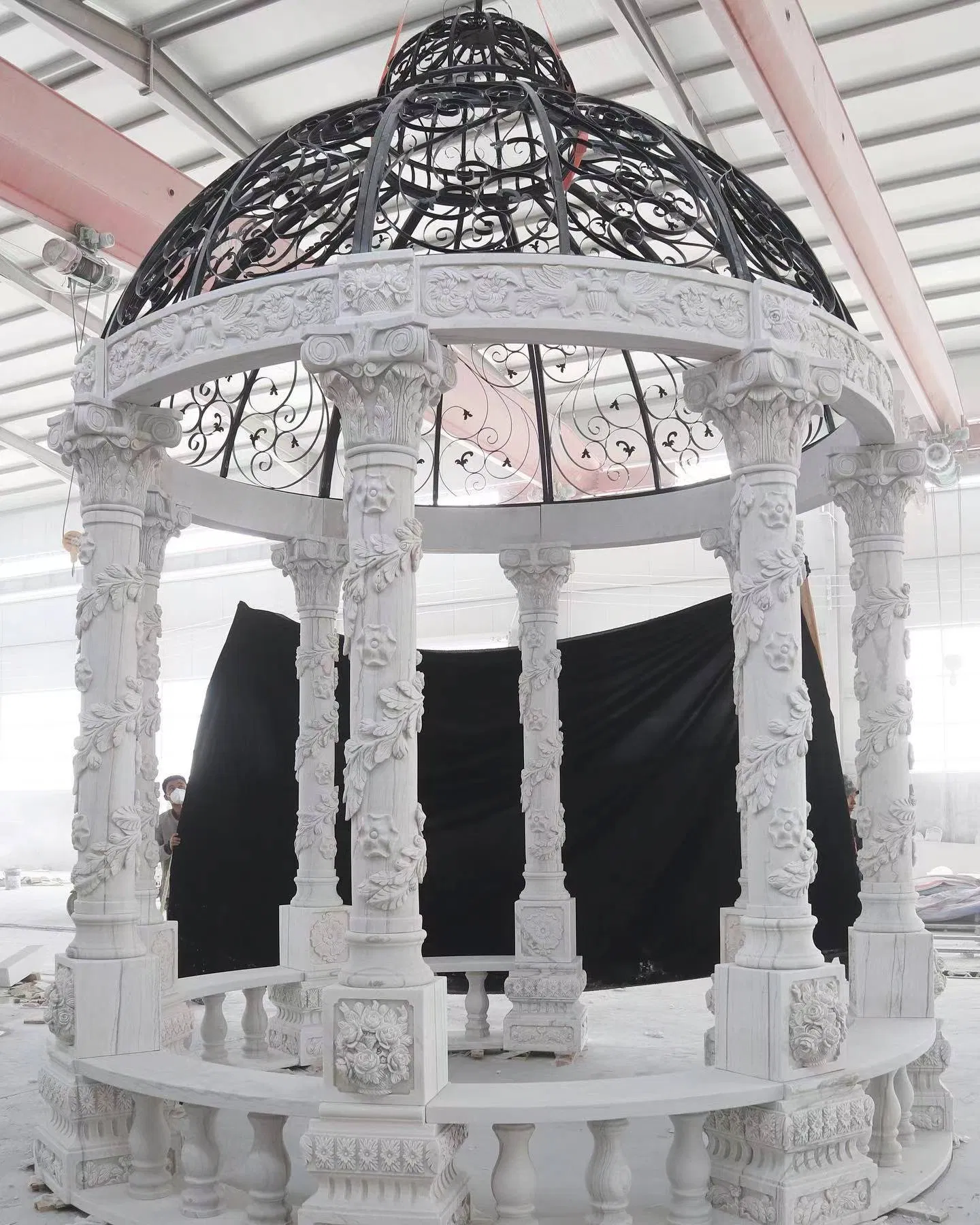 Natural White Marble Garden Gazebo for Decoration