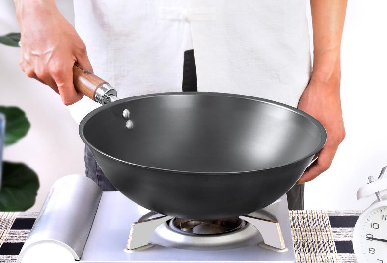 Iron Pan Frying Pan Domestic Cast Iron Fine Iron Pan Uncoated Non Stick Pan Frying Pan Gas Magnetic Furnace Deepening Pan