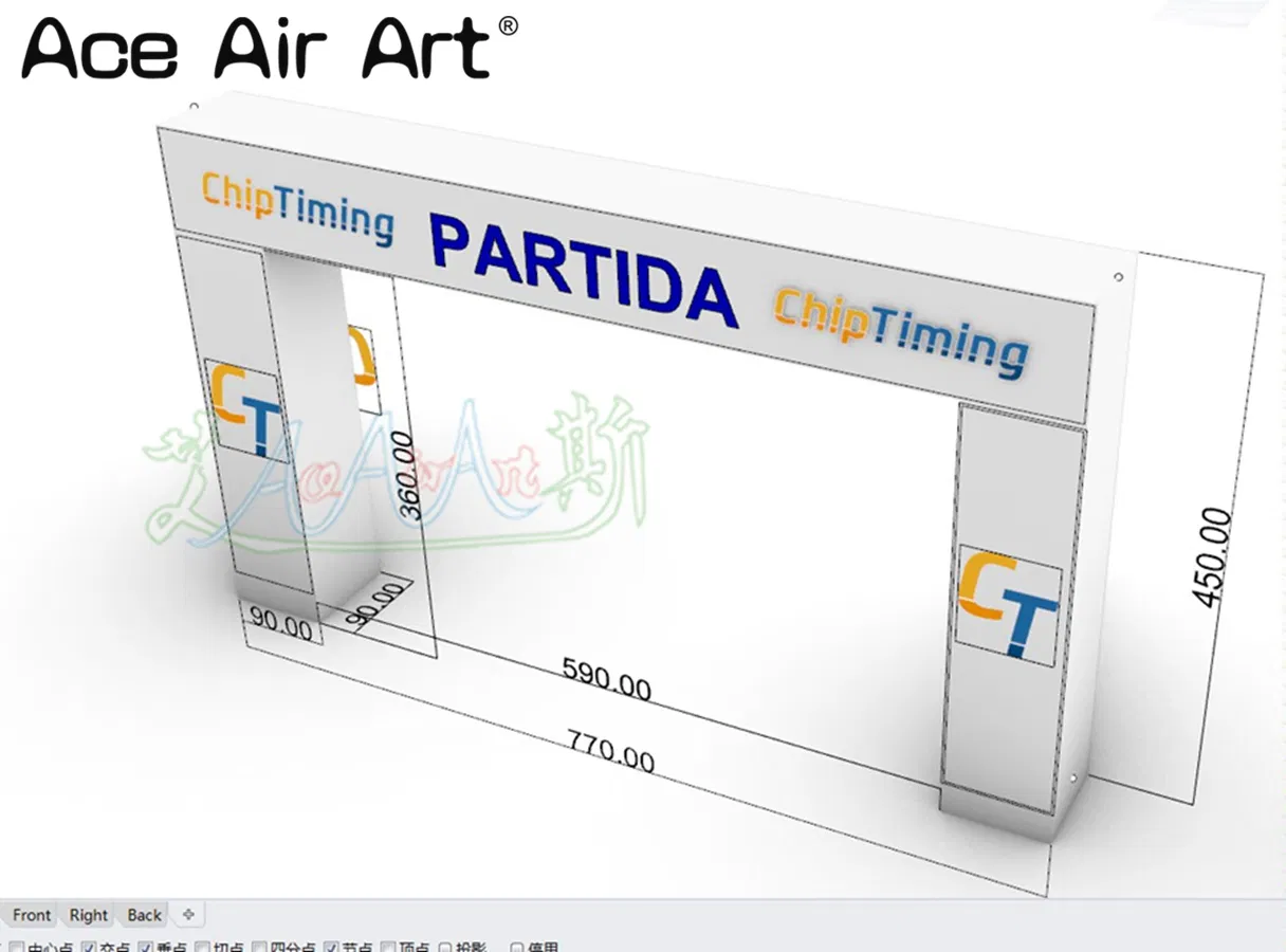 7.7m Width Inflatable Square Arch Advertising Gantry Entrance Event Archway Start Finish Line with Logos for Promotion or Sale