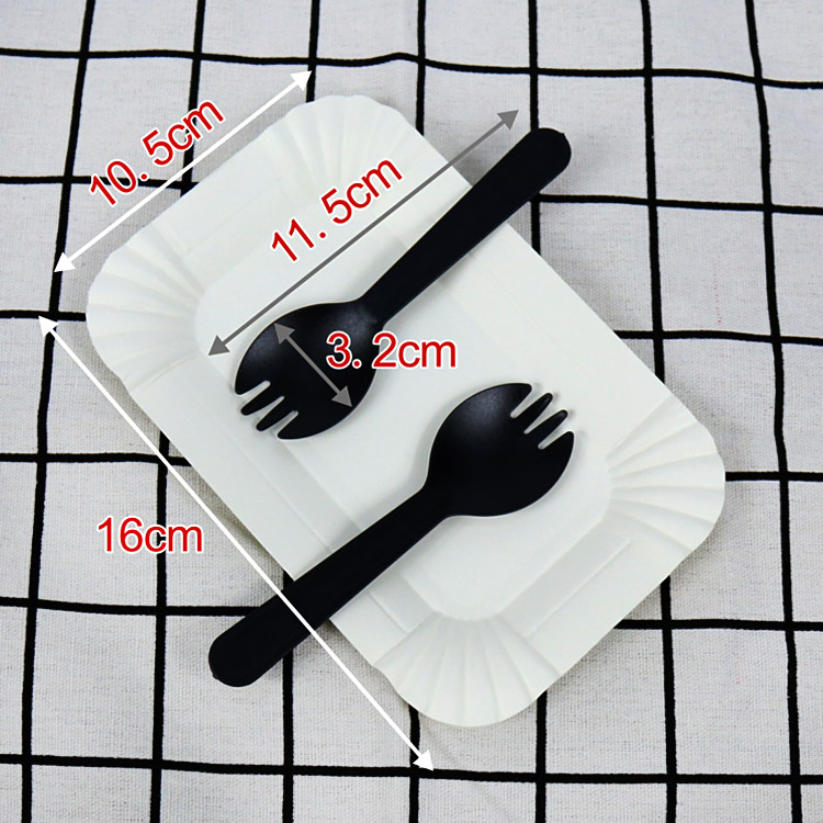 Eco-Friendly High Quality Plastic Disposable White Spoon Knife Fork for Cake