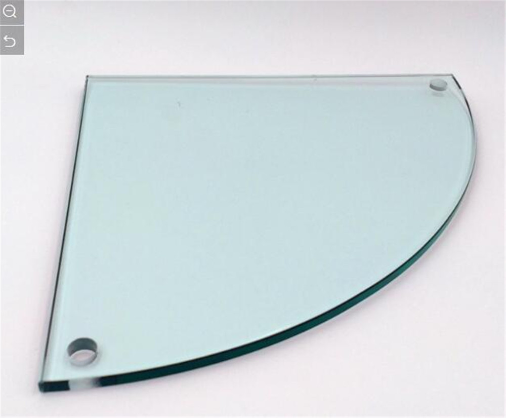 8mm Clear / Frosted Tempered Toughened Shelf Glass Glass Shelf for Showroom / Wall Corner