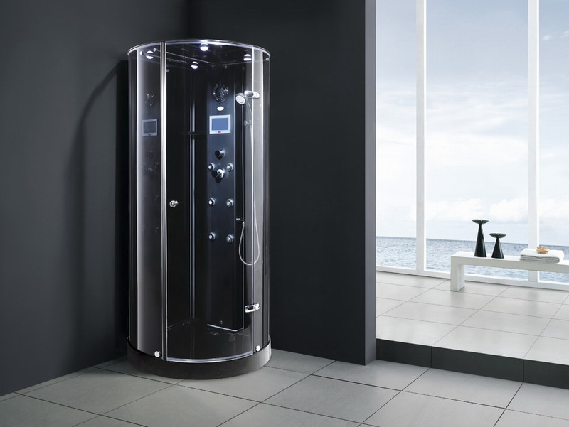 Black One Person Computer Steam Room