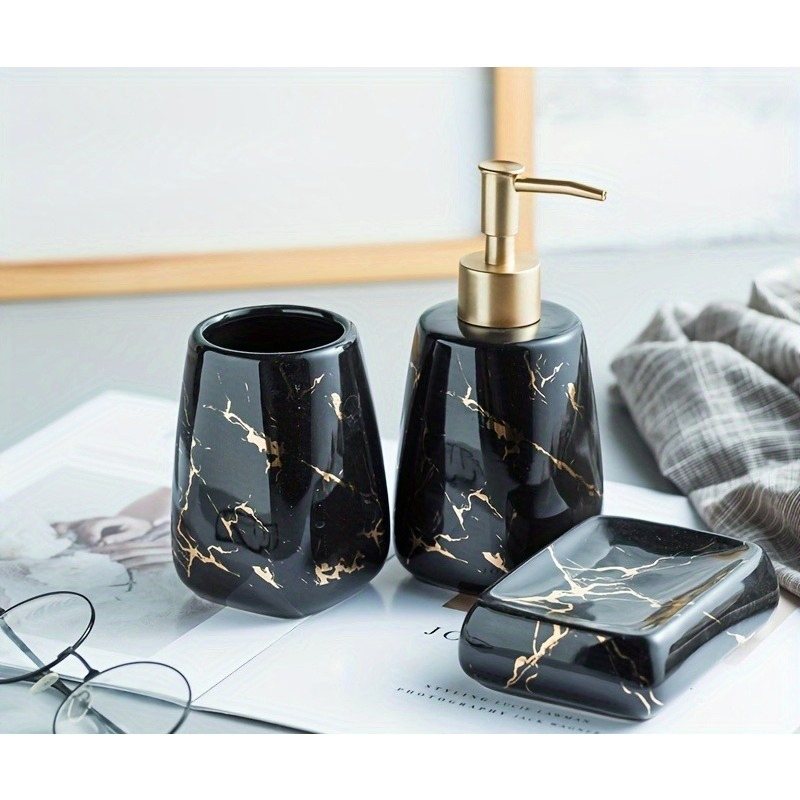 Hot Sale Sanitary Ware Durable Bath Accessories Ceramic Luxury 3PCS Bathroom Set