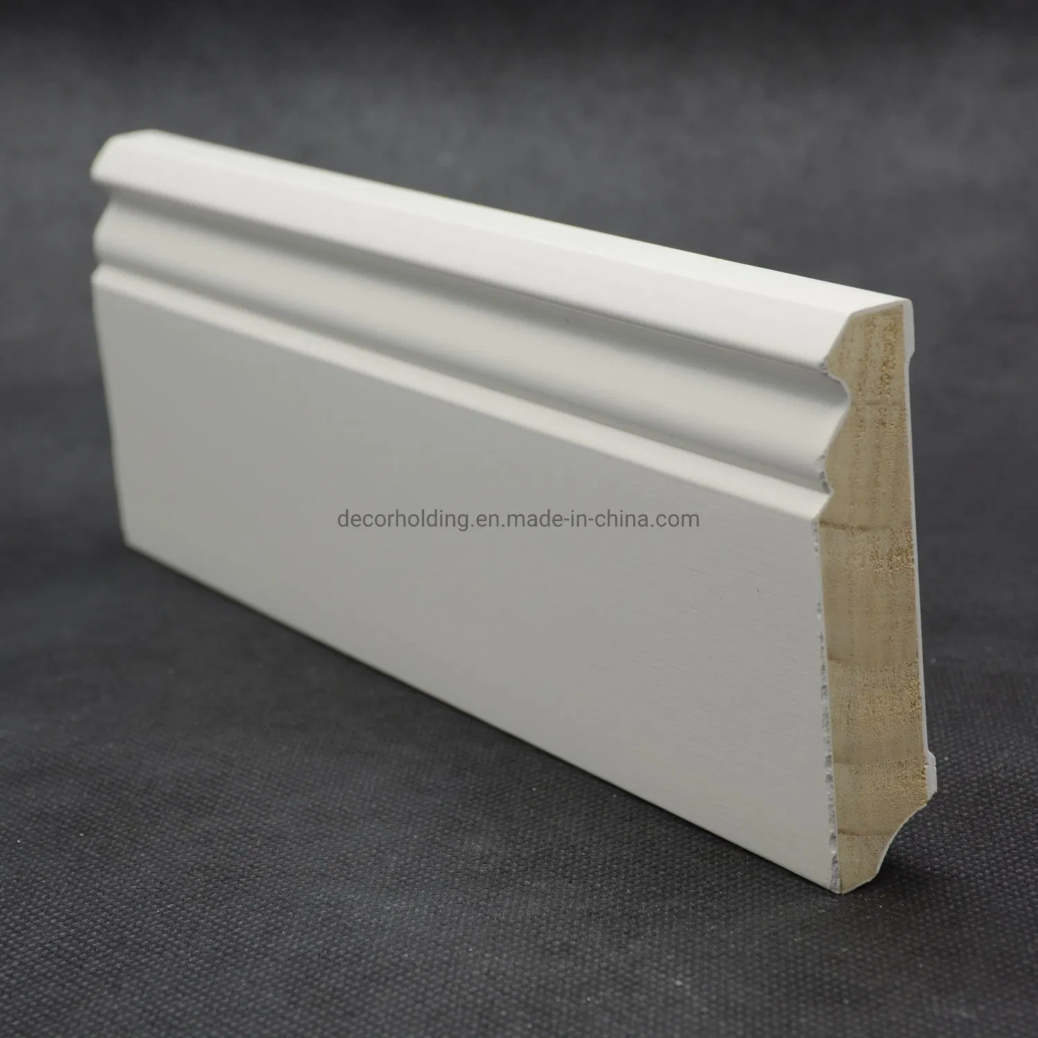 Gesso Coat Solid Pine White Wood Baseboard Skirting White Primed