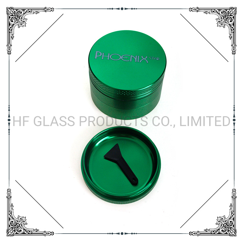Phoenix Star Sleek Maximum-Strength Aircraft Grade Aluminum Stainless Steel Mesh Screen Filters Metal Smoking Accessories Wholesale Tobacco Herb Grinder