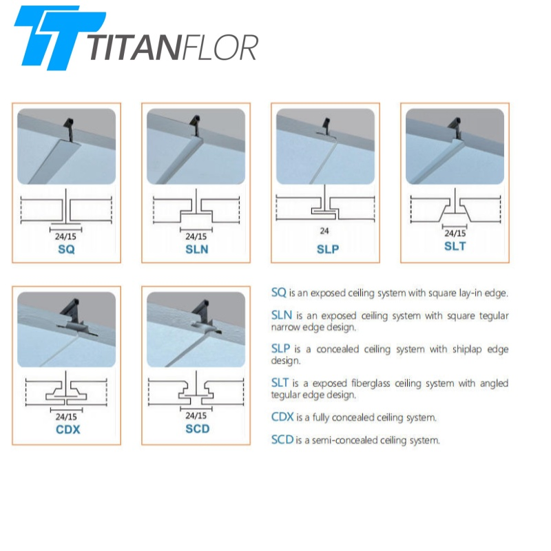 Fiberglass Suspended Acoustic Ceiling Manufacturer High Quality Sound Absorption