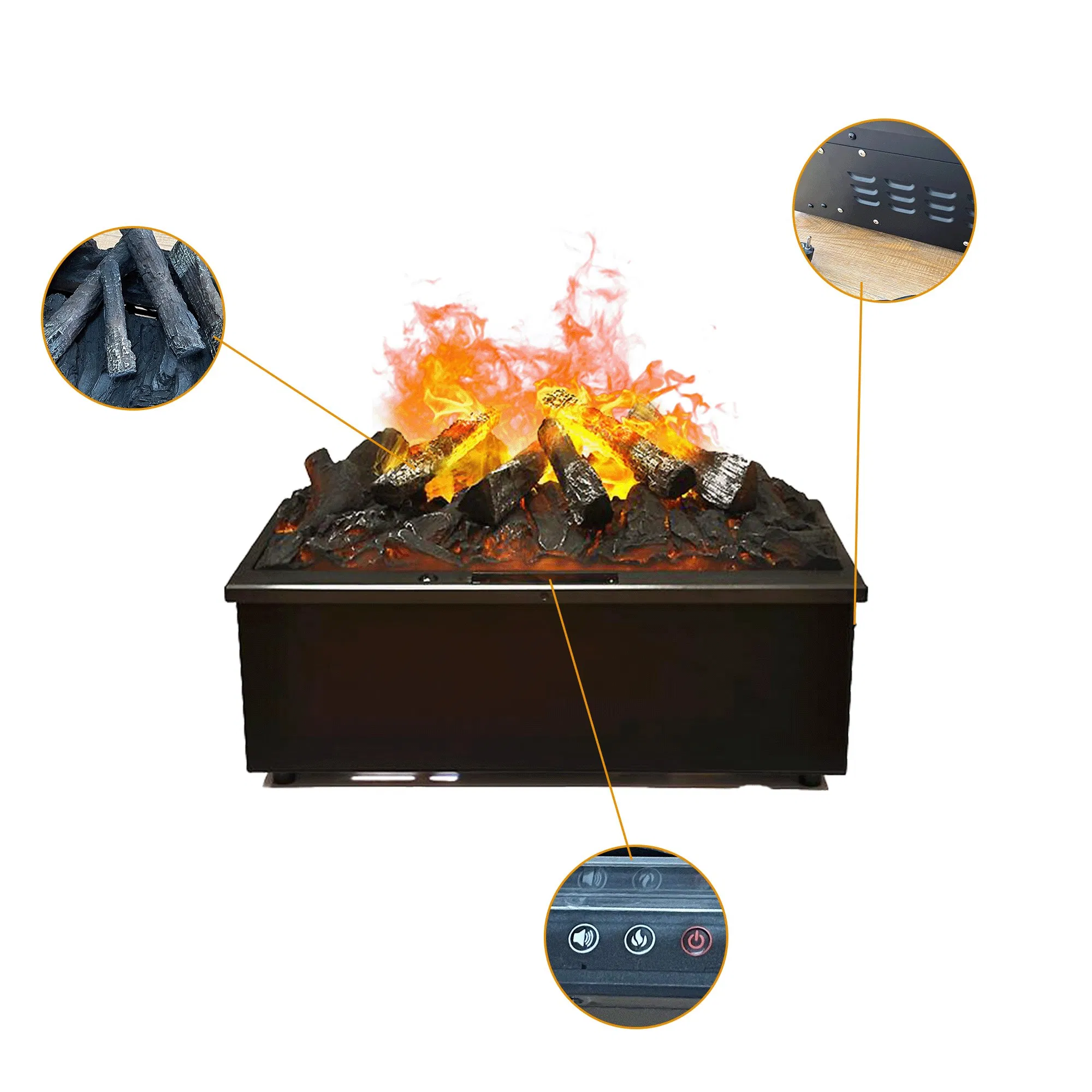 Top Quality 3D Vapour Steam Fireplace with Real Log Burning Effect