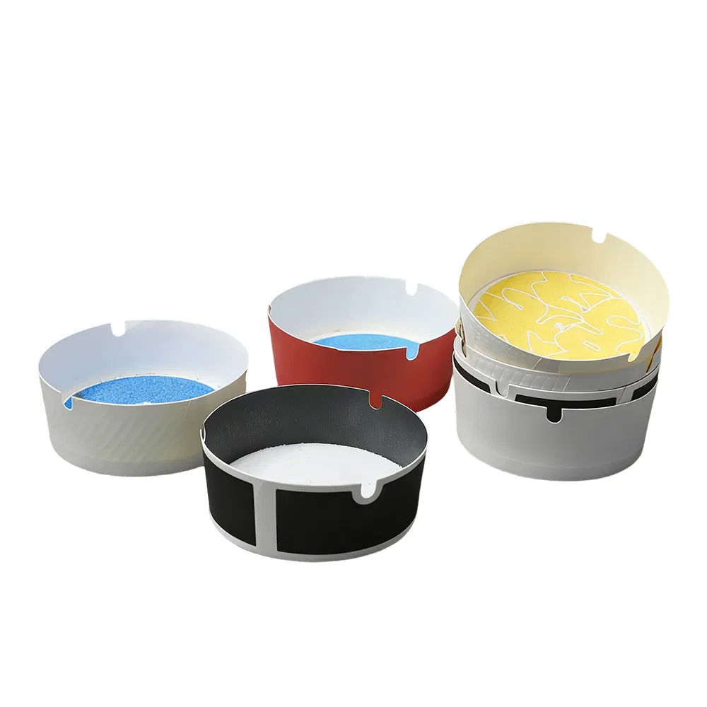 Eco Friendly Degradable Custom Colored Gel 90*35mm Paper Ashtray with Portable Design