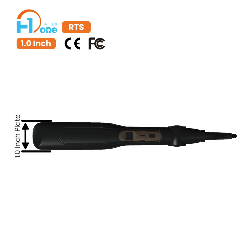 1.0 Inch Wholesale or Retail Dual Voltage LCD Display Flat Iron Titanium Plated Hair Straightener