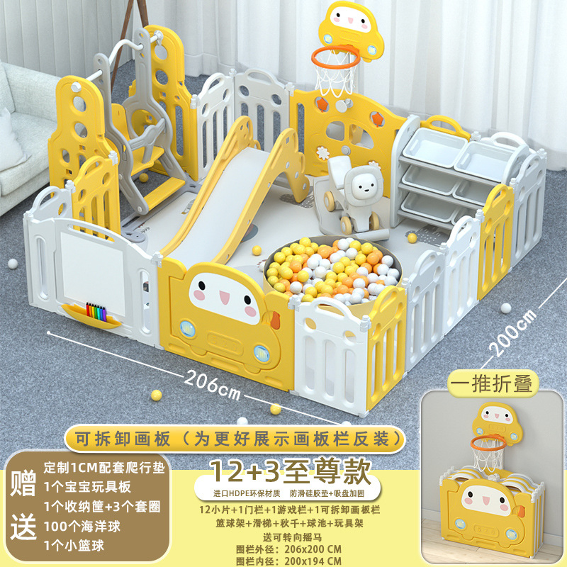 Children's Collapsible Playpen Indoor Above Ground Crawling Plastic Playground