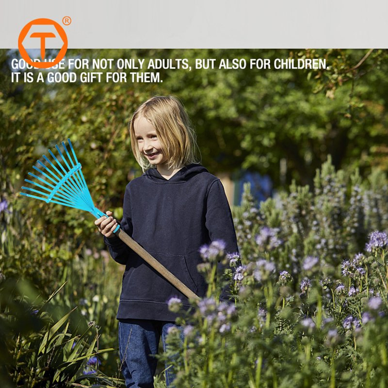 11 Teeth Mini Metal Garden Rake Leaf Rake Child Garden Rake Tools