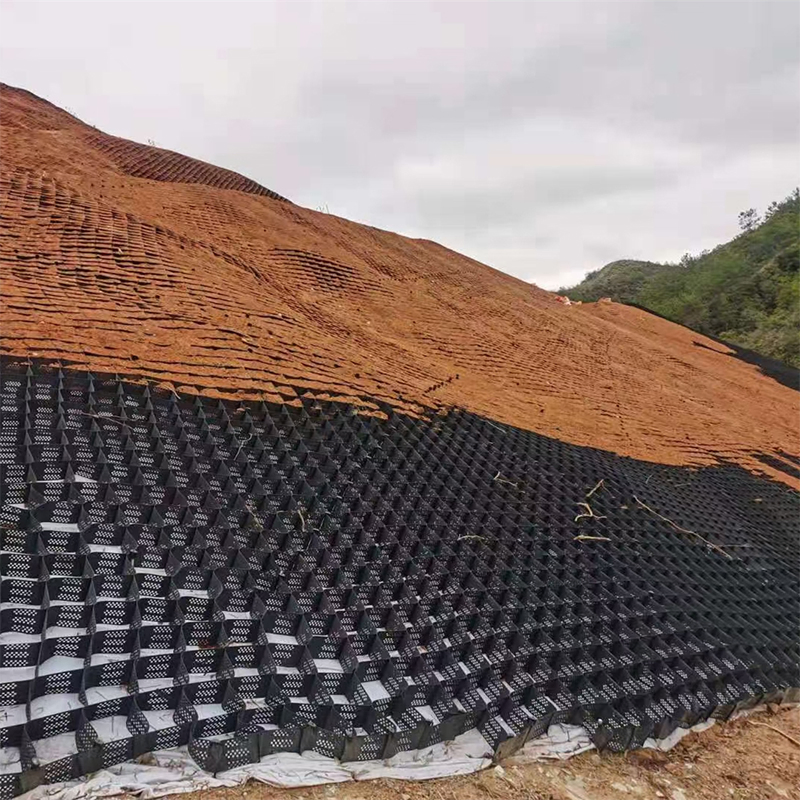 Honeycomb Gravel Stabilizer Ground Reinforcement Cellular System HDPE Grid Geocell for Slope Protection Soft Soil Foundation