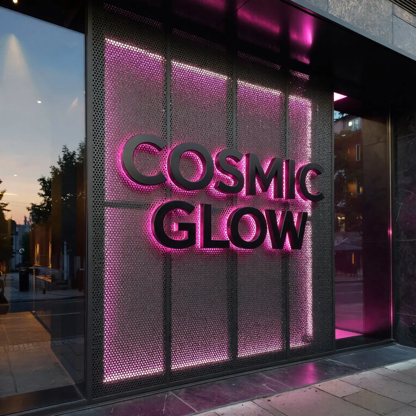 Stylish 3D LED Sign with Custom Shapes and Bright Color Effects