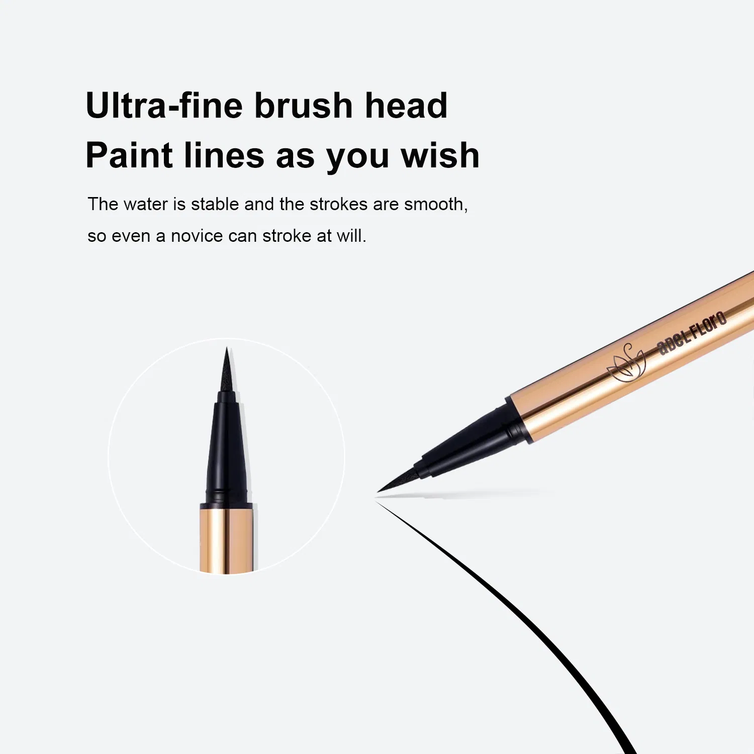 Permanent Hypoallergenic Natural Vegan Brown Black Waterproof Smudge Proof Liquid Eyeliner Cosmetic
