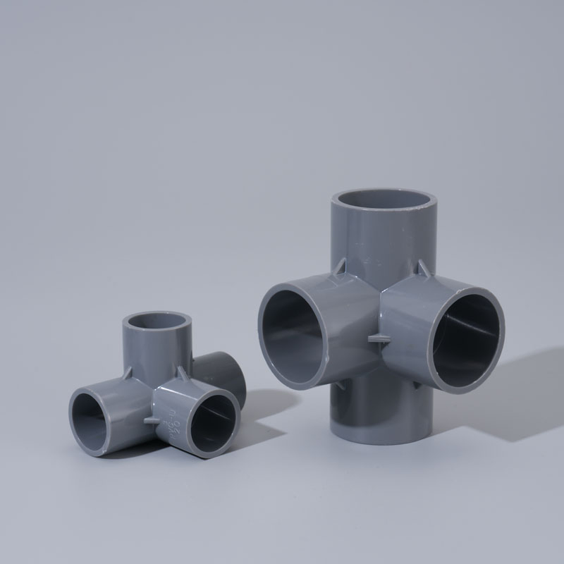 Green-Sustainable PVC Plastic Fittings Three-D Four-Way for Sustainable Farm Irrigation Pipes Environmentally Responsible