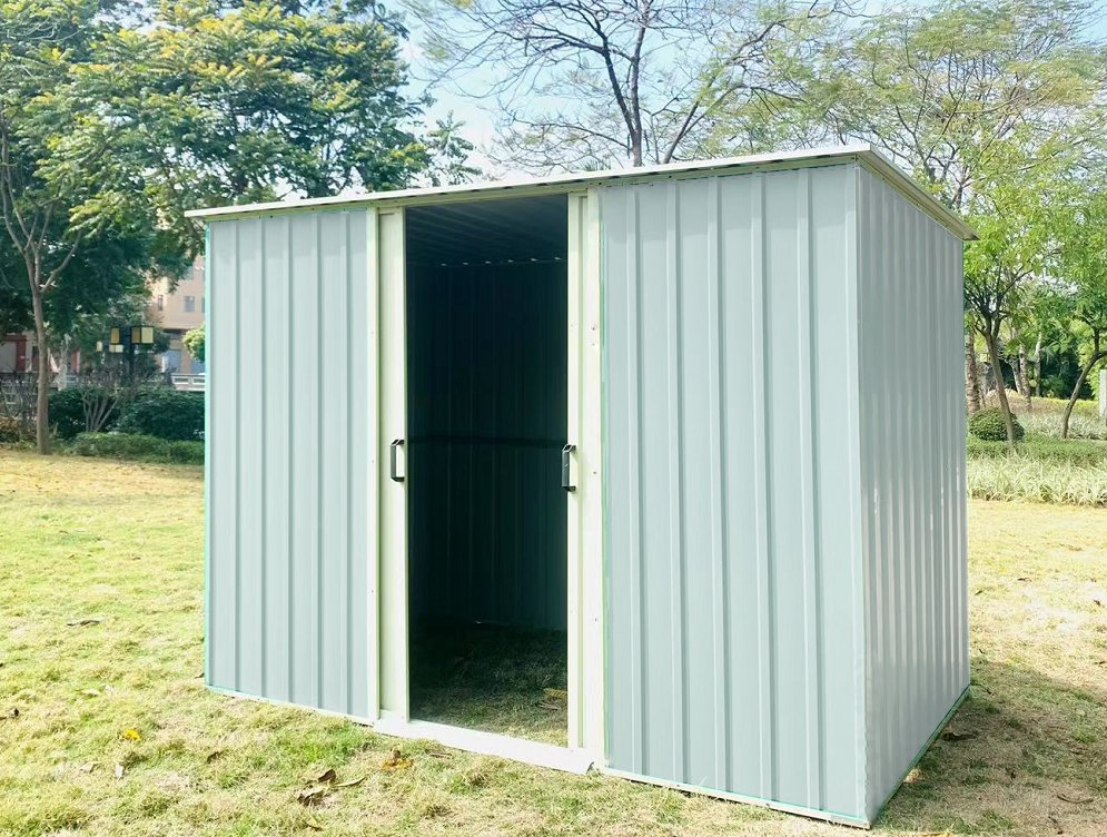Prefabricated Outdoor Metal Light Steel Garden Shed Easy Assemble Tool Shed