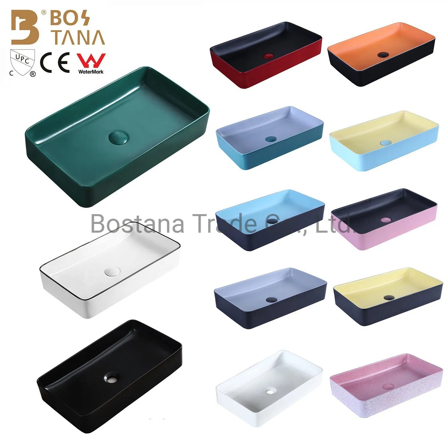 Wc Bathroom The Latest Design Ceramic Multi-Color Sanitaryware Sink Art Basin