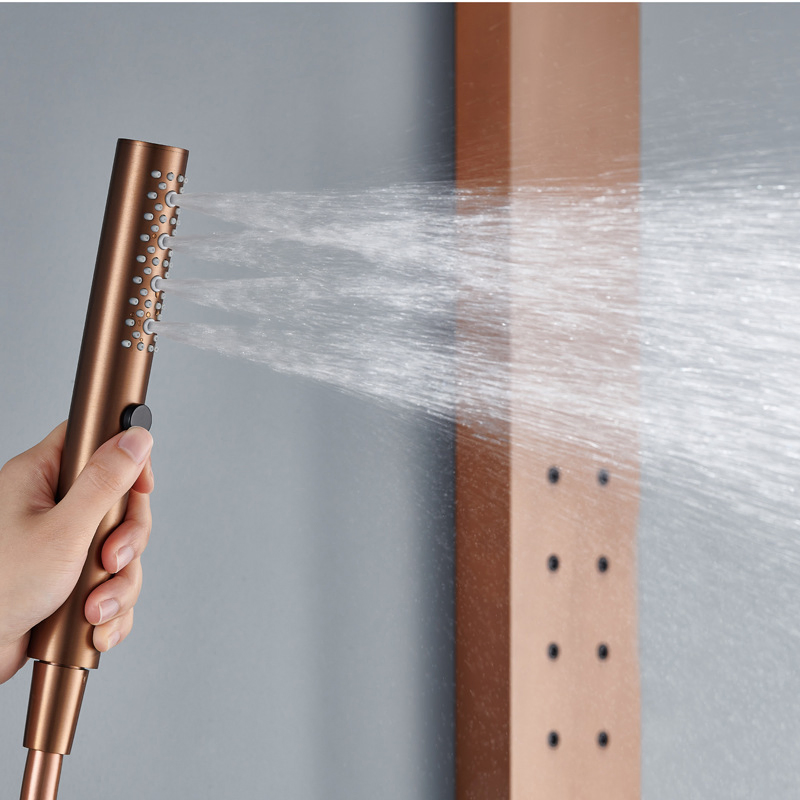 Factory Direct Price Best LED Rose Gold Wall Mounted Shower Panel Tower System