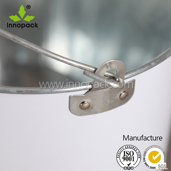 10 Qt Beer Cooler Rectangular Tin Ice Bucket with Wooden Handle with Opener