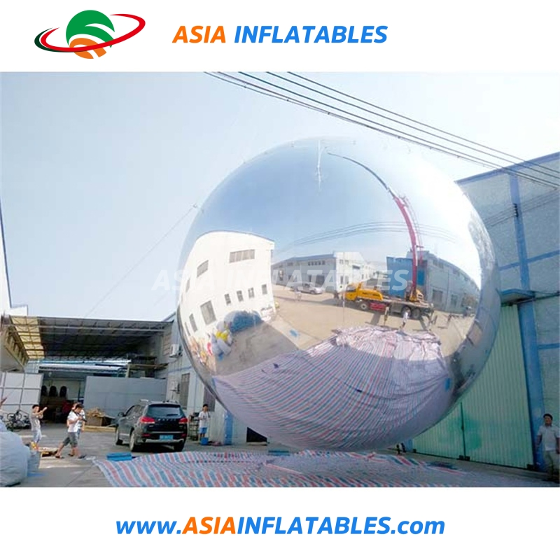 Silver Inflatable Mirror Ball Manufacturer, Disco Bar Decoration Mirror Balloon