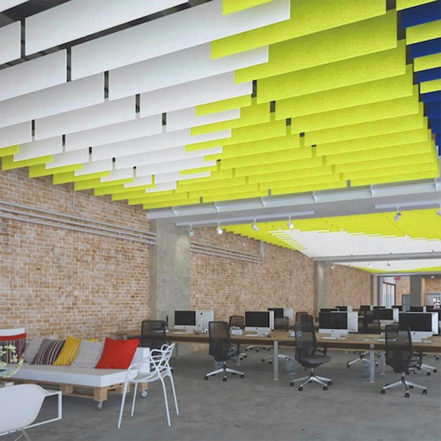 Suspended Acoustical Ceiling Board Acoustic Board Installation Polyester Fibre Acoustic Panel