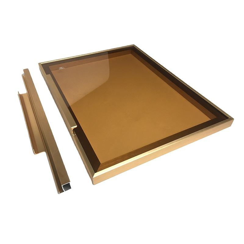 Aluminum Frame Profile Glass Wardrobe Sliding Doors Minimalist Aluminium Extrusion Frame Profile