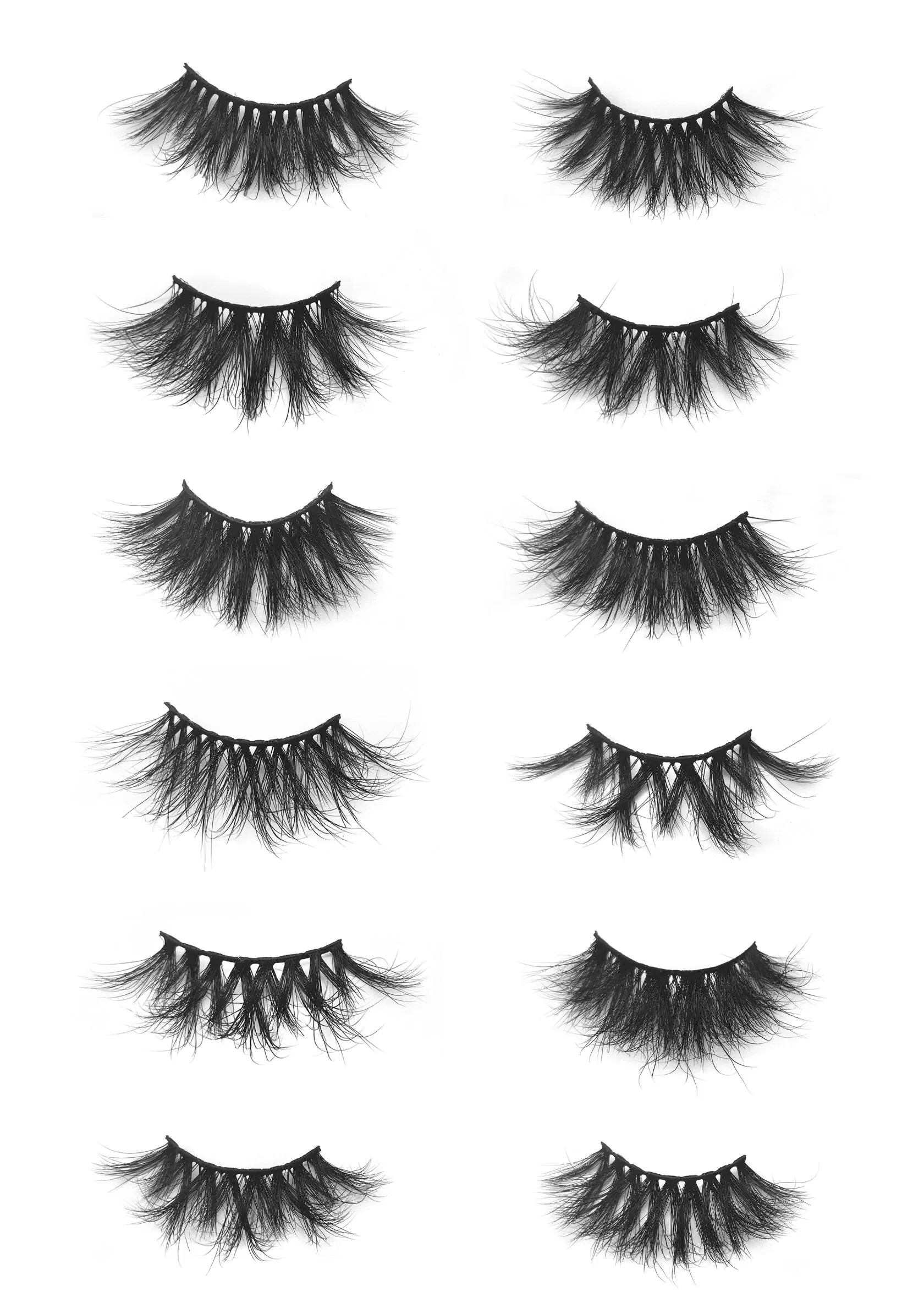 20mm Thick Fluffy 3D Mink Eyelash, Natural Fluffy Wispy Faux Lashes for Makeup